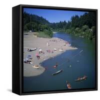 Russian River at Monte Rio, Sonoma County, California, USA-Christopher Rennie-Framed Stretched Canvas