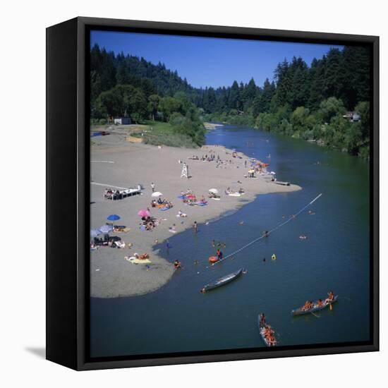 Russian River at Monte Rio, Sonoma County, California, USA-Christopher Rennie-Framed Stretched Canvas