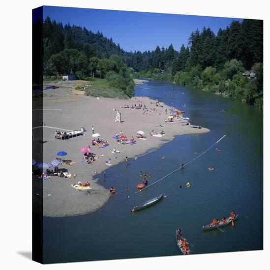 Russian River at Monte Rio, Sonoma County, California, USA-Christopher Rennie-Stretched Canvas