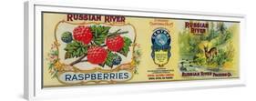 Russian River Raspberry Label - San Francisco, CA-Lantern Press-Framed Premium Giclee Print