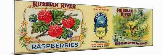 Russian River Raspberry Label - San Francisco, CA-Lantern Press-Mounted Premium Giclee Print