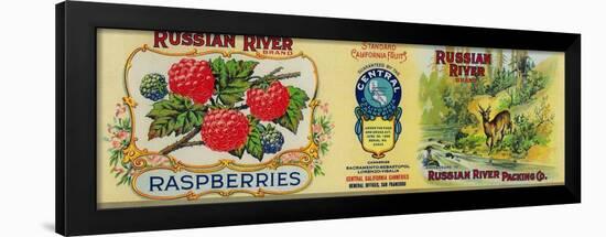 Russian River Raspberry Label - San Francisco, CA-Lantern Press-Framed Art Print