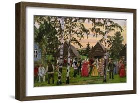 Russian Round Dance 1912-Boris Mikhailovich Kustodiev-Framed Giclee Print