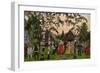 Russian Round Dance 1912-Boris Mikhailovich Kustodiev-Framed Giclee Print