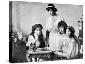 Russian Royal Ladies, Tsarkoe Military Hospital, 1914-null-Stretched Canvas