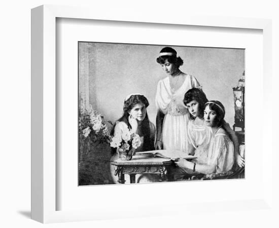 Russian Royal Ladies, Tsarkoe Military Hospital, 1914-null-Framed Giclee Print