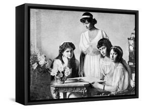 Russian Royal Ladies, Tsarkoe Military Hospital, 1914-null-Framed Stretched Canvas