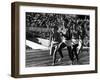 Russian Runner, Irina Press with Us Sprinter Wilma Rudolph in Women's Relay Race at Olympics-George Silk-Framed Premium Photographic Print