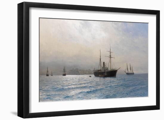 Russian Ship at the Entrance to the Bosphorus Strait, after the Russo-Turkish War of 1877-1878-Lev Felixovich Lagorio-Framed Giclee Print