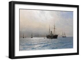Russian Ship at the Entrance to the Bosphorus Strait, after the Russo-Turkish War of 1877-1878-Lev Felixovich Lagorio-Framed Giclee Print