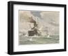 Russian Ships Break Out of Port Arthur-null-Framed Art Print