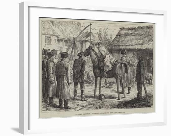 Russian Sketches, Teaching Cossacks to Ride-Johann Nepomuk Schonberg-Framed Giclee Print