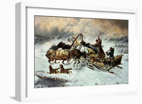 Russian Snow Scene-Constantine Stoiloff-Framed Giclee Print