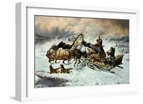 Russian Snow Scene-Constantine Stoiloff-Framed Giclee Print