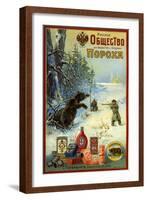 Russian Society for Productin of Gunpowder - Hunting Bears in Siberia-null-Framed Art Print
