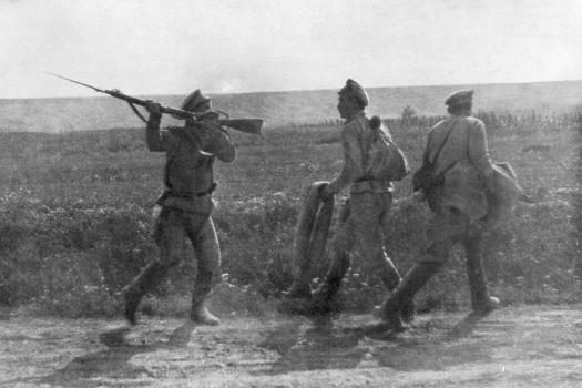 Russian Soldier Assaulting His Retreating Comrade, Ternopil, Ukraine, First  World War, 1 July 1917' Giclee Print 