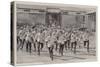 Russian Soldiers Exercising in the Barrack Yard at Tsin Chau-null-Stretched Canvas