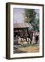 Russian Soldiers in a Country Village, 1877-Nikolai Dmitrievich Dmitriev-Orenburgsky-Framed Giclee Print