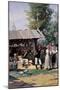 Russian Soldiers in a Country Village, 1877-Nikolai Dmitrievich Dmitriev-Orenburgsky-Mounted Giclee Print