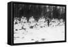 Russian Soldiers in Winter Uniform, Galician Front, Poland, World War I, December 1914-null-Framed Stretched Canvas