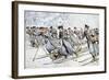 Russian Soldiers Transport Injured on Skies Russo-Japanese War-null-Framed Giclee Print