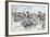 Russian Soldiers Transport Injured on Skies Russo-Japanese War-null-Framed Giclee Print