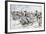 Russian Soldiers Transport Injured on Skies Russo-Japanese War-null-Framed Giclee Print