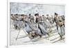 Russian Soldiers Transport Injured on Skies Russo-Japanese War-null-Framed Giclee Print