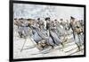 Russian Soldiers Transport Injured on Skies Russo-Japanese War-null-Framed Giclee Print