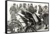 Russian Soldiers with Two Captured German I.G.18 Infantry Support Guns-null-Framed Stretched Canvas