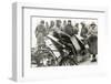 Russian Soldiers with Two Captured German I.G.18 Infantry Support Guns-null-Framed Photographic Print