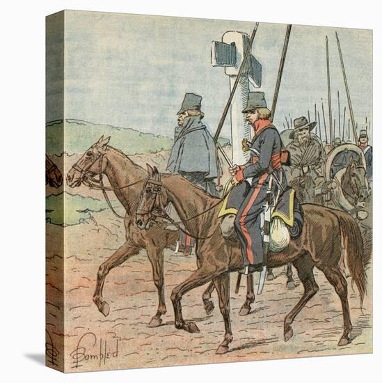 Russian Soldiers-Louis Charles Bombled-Stretched Canvas