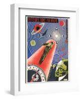 Russian Space Film Poster-null-Framed Art Print