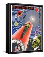 Russian Space Film Poster-null-Framed Stretched Canvas