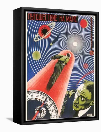 Russian Space Film Poster-null-Framed Stretched Canvas