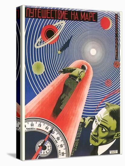 Russian Space Film Poster-null-Stretched Canvas