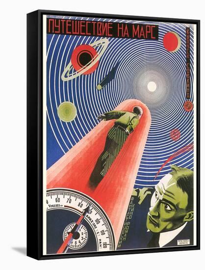 Russian Space Film Poster-null-Framed Stretched Canvas