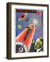 Russian Space Film Poster-null-Framed Art Print