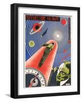 Russian Space Film Poster-null-Framed Art Print