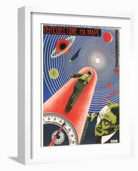 Russian Space Film Poster-null-Framed Art Print