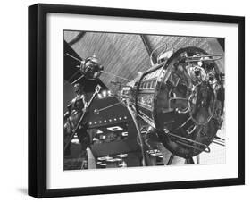 Russian Sputnik III on Display at Soviet Exhibit-Walter Sanders-Framed Photographic Print