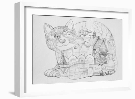 Russian Suzdal - Outline-Oxana Zaika-Framed Giclee Print