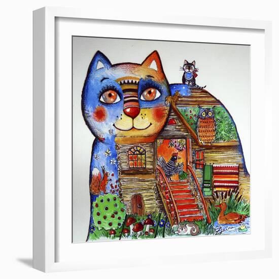 Russian Tale Cat-Oxana Zaika-Framed Giclee Print