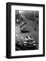 Russian Tanks on Budapest Street in 1956-null-Framed Photographic Print