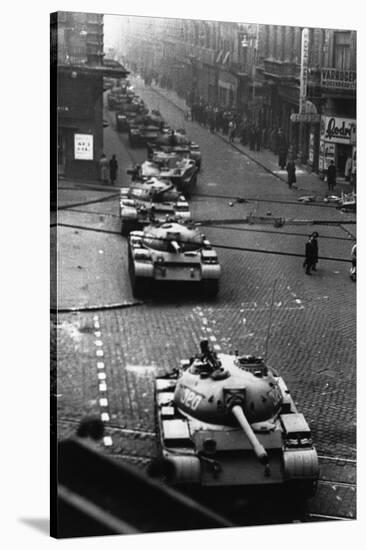 Russian Tanks on Budapest Street in 1956-null-Stretched Canvas