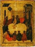 Icon Depicting the Annunciation, Novgorod School (Oil on Panel)-Russian-Giclee Print