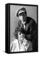 Russian Theatre Directo Vsevolod Meyerhold and His Wife, Actress Zinaida Raikh, Early 1920S-null-Framed Stretched Canvas