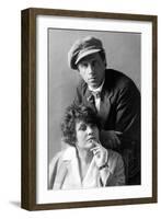 Russian Theatre Directo Vsevolod Meyerhold and His Wife, Actress Zinaida Raikh, Early 1920S-null-Framed Giclee Print