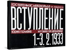 Russian Theatre Poster, 1933-null-Stretched Canvas