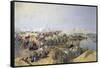 Russian Troops Crossing the Amu Darya River, 1873-Nikolai Karasin-Framed Stretched Canvas